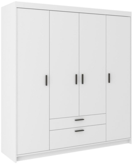 Beautysofa Drehtürenschrank ELENA 4D 4-Türig, mit Schubladen