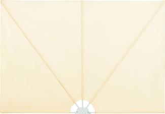 vidaXL Faltbarer Terrassen-Seitenfächer Creme 400×200 cm 44570