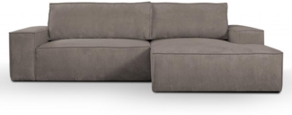 Ecksofa mit Schlaffunktion AMELIA von PASCAL MORABITO - Kord - Braun - Ecke rechts