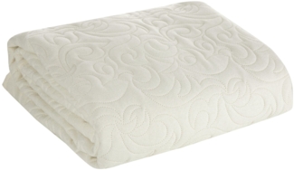 Tagesdecke Decke Lein-Optik 4 cremig 220x240 cm
