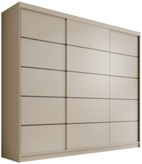 MOEBLO Schiebetürenschrank Velora 250 (Moderner Kleiderschrank mit 3 Schiebetüren, großem Stauraum, Schrank Garderobe Schiebtüren Schlafzimmer) (BxHxT): 250 x 215 x 58 cm