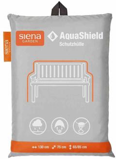 SIENA GARDEN AquaShield Bankhülle 2er 130x75xH65/85cm hellgrau, 100% Polyester