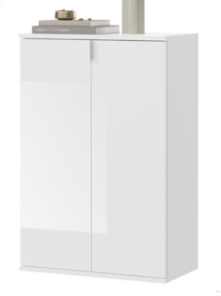 Inn. Furn Schuhkommode SystemX (Kommode in weiß Hochglanz, 61x99 cm), mit variabler Inneneinteilung