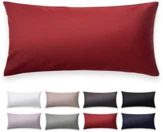 Blumtal Kissenbezüge Premium Mako Satin Kissenbezug, superweich aus 100% Baumwolle, (2 Stück), OEKO-TEX zertifiziert – Glanzoptik & farblich passender Reißverschluss