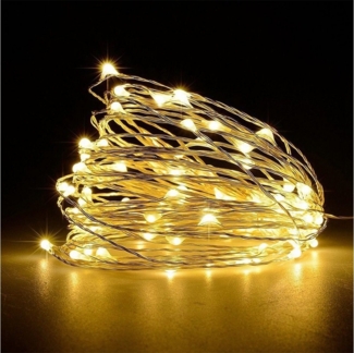 MUPOO Lichterkette LED Lichterkette Batterie, 3M 30 LED,Warmweiß, Kupfer Draht Micro Lichterkette,für Weihnachten,Halloween,Valentinstag