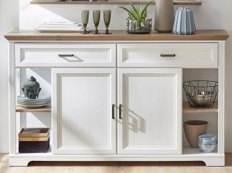 Sideboard >Jasmin< in Pinie-Hell aus Metall - 171x102x48cm (BxHxT)