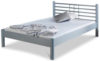 BedBox Metallbett modernes Metallbett Mia, klassisches Kopfteil, pulverbeschichtetes Metall