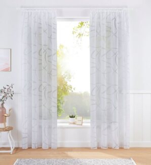 Bruno Banani Gardine Tilo, Kräuselband (1 St), transparent, Ausbrenner, transparent, Ausbrenner, gewebt, verschiedene Größen