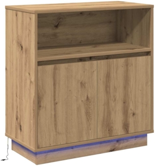 vidaXL Sideboard mit LED Artisan-Eiche 71 x 34,5 x 75 cm Holzwerkstoff 869657