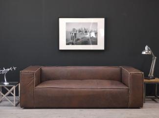 Clubsofa Bugatti Mocca Brown 3-Sitzer