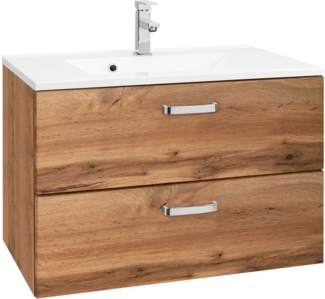 welltime Waschbeckenunterschrank Ravenna Badmöbel, Waschtisch inkl. Waschbecken