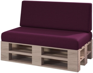 sunnypillow Palettenkissen Milano - 2er Set Palettenauflage mit abnehmbarem Bezug Kaltschaum, 2er Set Sitz- und Rückenkissen