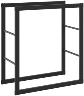 vidaXL Brennholzregal Schwarz 55x30x61 cm Stahl 4018464