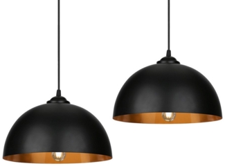 Clanmacy Pendelleuchte Pendelleuchte Lampenschirm 2er Set Industrielle Vintage E27 Retro, ohne Leuchtmittel