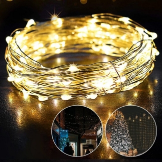 Salcar LED Solarleuchte 10m Solar-Lichterketten LED-Lichterkette Außenbeleuchtung