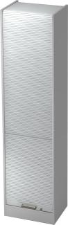 bümö Rollladenschrank 5 OH abschließbar in Grau/Silber mit Streifengriff, SET50-5-S-SG