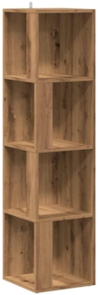 vidaXL Eckregal Artisan-Eiche 33x33x132 cm Holzwerkstoff 856723