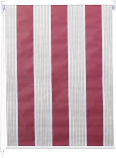 Rollo HWC-D52, Fensterrollo, blickdicht , rot/weiß/beige, 60x230 cm