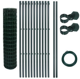 Schweißgitterzaun Komplettset 1,2 x 25m Zaunset Gartenzaun Zaun mit Pfosten Set