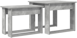 vidaXL Kaffeetisch Set 2 pcs Beton Grau Holzwerkstoff 8000127