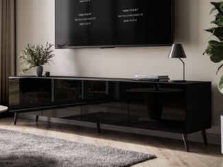 ALLHOUSE24 TV-Schrank LOGANTE 200 cm Breite Unterschrank TV Lowboard Metall Füße 200 cm Breite