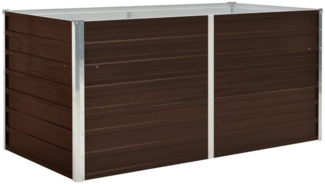 vidaXL Hochbeet Braun 160 x 80 x 77 cm Verzinkter Stahl 45709