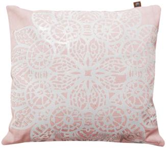 Overseas Kissen Lace, Off White / Blush, 45 x 45