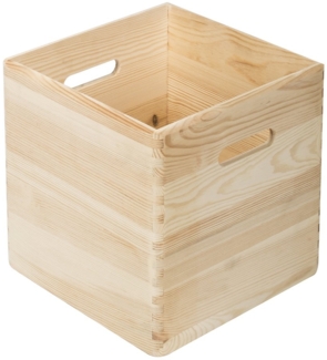Calicosy Würfel aus massivem Kiefernholz - L30 x H30 cm - Helles Holz