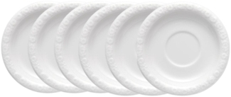 Rosenthal Geschirr-Set Maria Weiss Kaffee-Untertasse 14 cm Set6, Porzellan