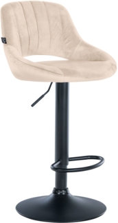 CLP Barhocker Milet Samt,creme schwarz