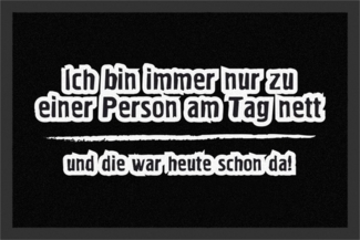 Rockbites - Fußmatte Türmatte "nur zu einer Person nett" Schwarz Nr. 8 (100815)*