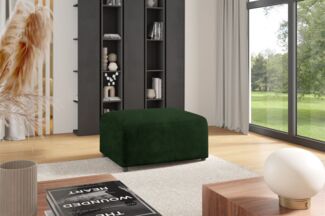 Polsterhocker Designerhocker Hocker MEGAN in Stoff Poso Dunkelgrün