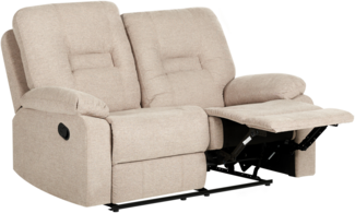 2-Sitzer Sofa beige manuell verstellbar BERGEN