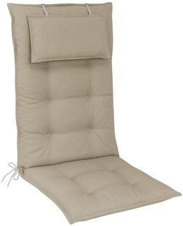 elGiga Hochlehner-Auflage Marbella Champagner / Natur 120 x 50 x 7 cm