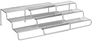 mDesign Gewürzregal Regal Küchenablage Organizer ausziehbar Metall Silber