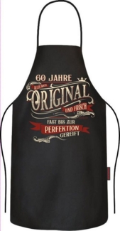 RAHMENLOS® Grillschürze als Geschenk zum 60. Geburtstag - alles noch original und frisch