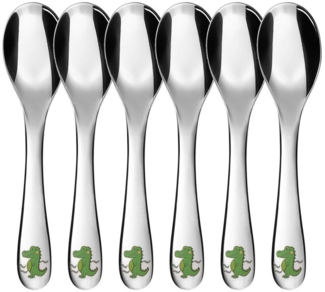 GRÄWE Kinderbesteck Kinderlöffel, 6-teilig, Edelstahl, Dschungel