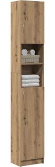 Badschrank Artisan-Eiche 32x25,5x190 cm Holzwerkstoff 856049