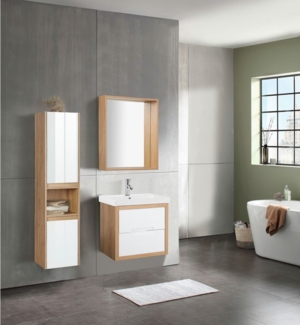 welltime Badmöbel-Set Chester, (Komplett-Set), Waschplatz mit 2 Auszügen und Softclose Breite 60cm & 80cm