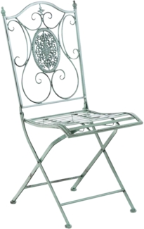 CLP Gartenstuhl Sibell Eisen, klappbar, verzierter Jugendstil,antik-grün