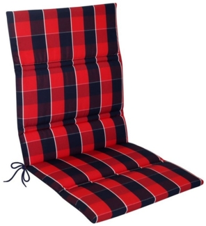 KETTLER Polsterauflage 851, Gartenmöbelauflage Karomotiv Rot-Blau 110x48x3cm