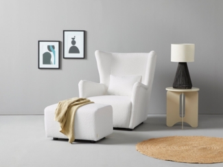 LeGer Home by Lena Gercke Ohrensessel Levke Sessel, wahlweise mit oder ohne Hocker