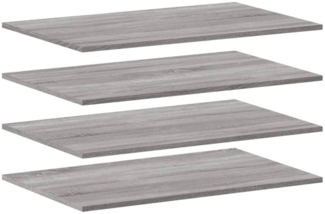 vidaXL Wandregale 4 Stk. Grau Sonoma 80x50x1,5 cm Holzwerkstoff 838281