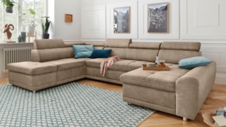 sit&more Wohnlandschaft Riva U-Form, wahlweise mit Bettfunktion