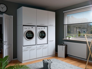 Laundreezy Mehrzweckschrank-Set Laundreezy, 6-tlg. Mehrzweckschrank-Set B/H/T 186/238/68 cm, (6-St), Breite 186 cm, Soft-Close-Funktion für Türen