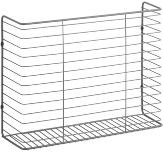 mDesign Wandregal Ablage Aufbewahrung Regal Drahtkorb Metall Grau