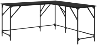 vidaXL Schreibtisch Schwarz Eichen-Optik 149 x 149 x 75 cm 882864