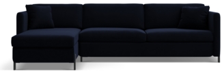 Micadoni Ecksofa Gloria 5-Sitzer Samt Königsblau Links 205x160
