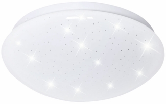 LED Deckenlampe, rund weiß, Sterneneffekt, D 21,5 cm