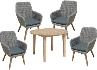 Garden Pleasure Lounge Set Garten Sitzgruppe Sessel Tisch Rattan Optik Armsessel